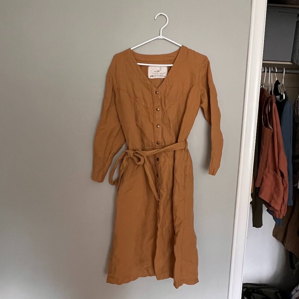 notPERFECTLINEN - ALBERTA snap front linen dress